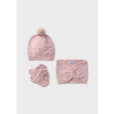 Mayoral Pembe Bebek Bere Atkı Eldiven Takım 10019