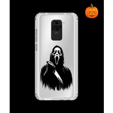 Dali Design Xiaomi Redmi Note 9s Uyumlu Şeffaf Kılıf Horror 3 Tasarımlı