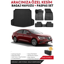 Renault Megane 4 Sedan 2022 Model Çift Kulaklı Bagaj Havuzu+Paspas Full Takım+Hediyeli