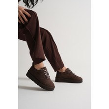 Tonny Black Kadın Kahve Kalın Poli Taban Bağcıklı Günlük Ayakkabı