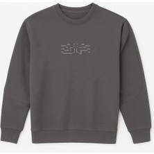 Erkek Sweatshirt Antrasit Sweatshirt Erkek Garson S-Shirt O Yaka  T18EG-11305-ANTRASIT