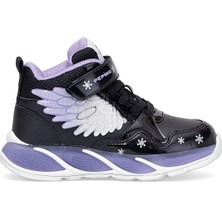 Pepino FK25-2040 Patik Kız Çocuk Sneaker Bot Siyah - Lila