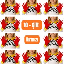 Axe Sportswear Unisex 10 Çift Çocuk Bando & Pandomim & Tören & Gösteri & Merasim Eldiveni & 23 Nisan & 19 Mayıs