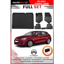 Ko Kaliteoto Citroen C4 2010-2011-2012-2013-2014 Model Bagaj Havuzu ve Paspas Takımı Full Set Su Geçirmez Kalite