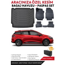 Renault Clio 4 2013-2014-2015-2016 Model Sporttourer Alt Bagaj Havuzu+Paspas Full Takım+Hediyeli