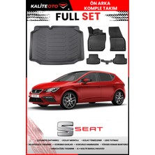 Seat Leon 2013-2014-2015-2016-2017-2018-2019 Model Bagaj Havuzu+Paspas Takımı Full Set