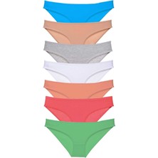 7 Adet Süper Eko Set Likralı Kadın Slip Külot Set 6