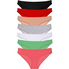7 Adet Süper Eko Set Likralı Kadın Slip Külot Set 3