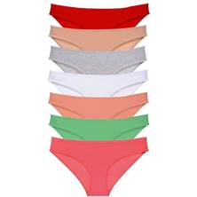 7 Adet Süper Eko Set Likralı Kadın Slip Külot Set 8