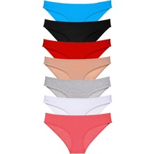 7 Adet Süper Eko Set Likralı Kadın Slip Külot Set 3