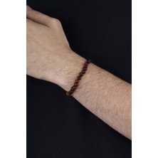 Gümüş Pazarım Misket Kesim Orjinal Yetişkin Kehribar Bileklik