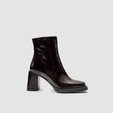 Clever & Lucky Kadın Bordo Hakiki Deri Topuklu Bot [C10019]