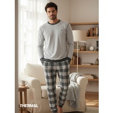 Blackspade Termal Erkek Pijama Takımı 40603 - Gri Melanj
