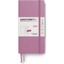 Leuchtturm 1917 Weekly Planner & Ajanda Defter Noktalı Wallet (B6+ x A6) 2026, Dusty Rose, English 372879
