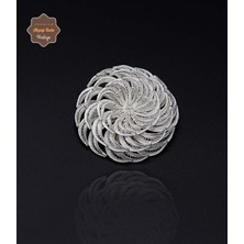 Fırtına Model 925 Ayar Gümüş Saf Süper Telkari Kadın Broş 201024624