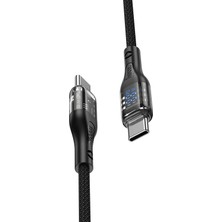 Hoco. U115 1.2m 100W Type-C To Type-C Şarj Data Kablosu - Siyah