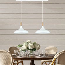 Ikili Champion Beyaz Iç Beyaz Sarkıt Lamba Yemek Masası Oturma Odası Mutfak Salon Otel Café