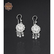 Sallantılı Bereket Model 925 Ayar Gümüş Telkari Kadın Küpe 201024672