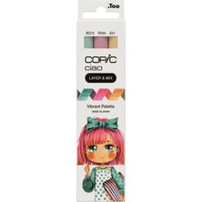 Copic Ciao 3'lü Layer & Mix Set - Vibrant Palette