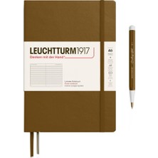 LEUCHTTURM1917 2025 Colors Orta Boy (A5), Sert Kapak, 251 Sayfa, Çizgili Defter Spice Brown 372198