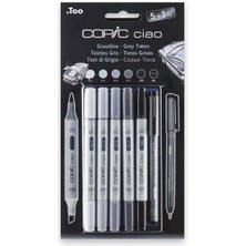 Copic Ciao Marker Çizim Kalemi 5+1 Set Grey Tones