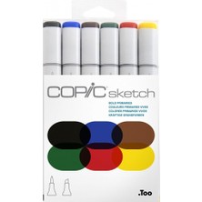 Copic Sketch 6lı Set Bold Primaries