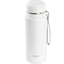 Mdf Beyaz Paslanmaz Çelik Tutacaklı Termos 750ML