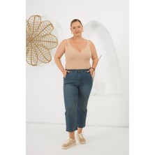 Büyük Beden Denim Pantolon Kim Mavi
