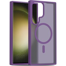 Resveq Joko Samsung Galaxy S23 Ultra Jota Magsafe Kapak - Derin Mor