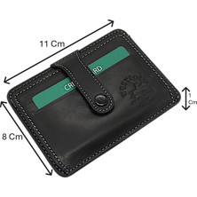 Westpolo Carpi Kağıt Para Bölmeli Unisex Crazy Eskitme Hakiki Deri Kartlık - Antrasit