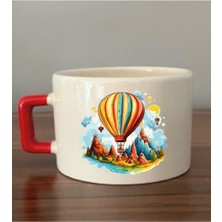 Balon Gezisi Fincan Seramik Kupa Bardak - Seramik Çay, Kahve Hediyelik Bardağı