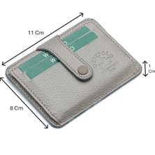 Westpolo Carpi Çok Bölmeli Unisex Hakiki Flötr Deri Kartlık - Vizon