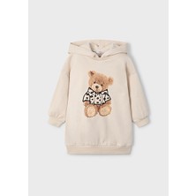 Mayoral Kız Çocuk Bej Kapüşonlu Elbise 4928