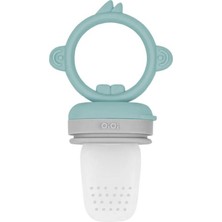 Nessiworld  Silikon Püre Meyve Sebze Emziği Aqua Green / Powder Grey