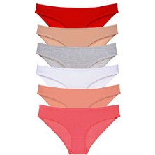 6 Adet Süper Eko Set Likralı Kadın Slip Külot Renk 5