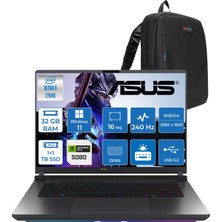 Asus Rog Strix G16 G615LW Intel® Core™ Ultra 9 Processor 275HX Aı Ddr5 32GB 1tb Ssd+1tb SSD RTX5080/16GB 175W 16INÇ 2k Wqxga 240Hz IPS WINDOWS11HOME Gaming Laptop S5189H12+ZETTAÇANTA