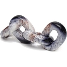 Dekoratif Karanlıkta Akış Kalın Siyah Zincir (26 Cm)