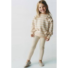 Kız Çocuk Fiyonk Detaylı 3 Iplik Kumaş Pamuklu Alt Üst Takım