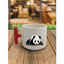 Panda Temalı Kahve Bardağı Seramik Kupa - Seramik Çay, Kahve Hediyelik Bardağı