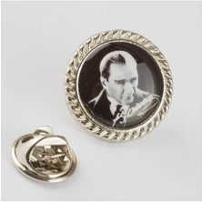 Resveq Atatürk Yaka Rozet-Gümüş Rengi