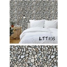 Çakıl Taşı Desenli Yapışkanlı Kaplama Kağıdı  Büyük Boy 3 Metre - Lisinya