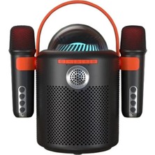 Bluetooth Aile Parti Seti Kablosuz Çift Mikrofon 6 Ses Degıstırme Siyah ( Lisinya )