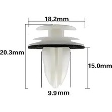Oto Klips Kapı Döşeme Klipsi Oem Lexus Toyota 90467-09206