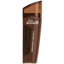 Serve Double Mekanik Kurşun Kalem Ucu Silgili 0.7 mm Kahverengi