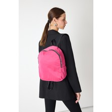 Powerspeed Kadın Fuşya Minimal Tasarım Kumaş Sırt Çantası