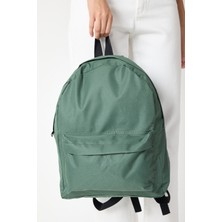 Powerspeed Unisex Haki Önü Fermuarlı Iki Bölmeli Sırt Çantası