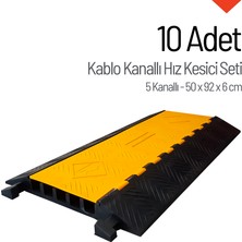 İleri Trafik 10'lu Kablo Kanallı Hız Kesici 5 Kanallı, Yol Kasisi 50 x 92 x 6 cm