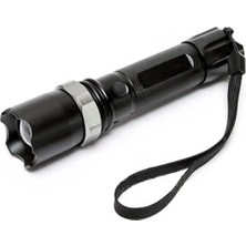 KM-110 Profesyonel Şarjlı El Feneri Ledli+Flashlight+Zoom Özellikli  Aparatlı 6 Parça Full Set - Lisinya