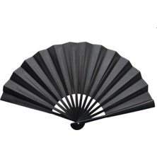 Plastik Kumaş Yelpaze 12'li Siyah ( Lisinya )