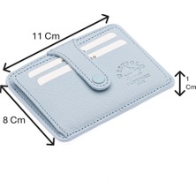Westpolo Carpi Kağıt Para Bölmeli Hakiki Deri Kartlık - Buz Mavisi